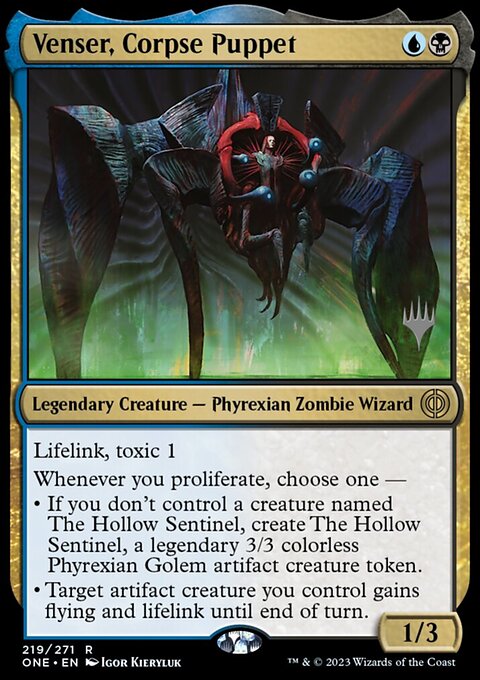 Venser, Corpse Puppet, Phyrexia: All Will Be One Promos #219p, Magic: The Gathering card
