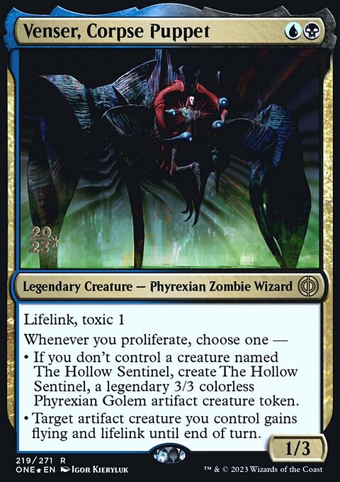 Venser, Corpse Puppet, Phyrexia: All Will Be One Promos #219s, Magic: The Gathering card