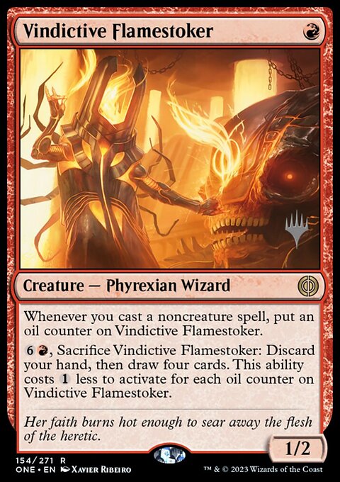 Vindictive Flamestoker, Phyrexia: All Will Be One Promos #154p, Magic: The Gathering card