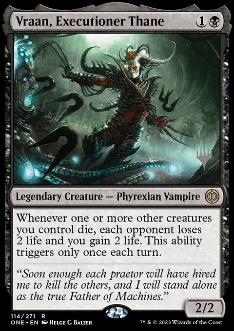 Vraan, Executioner Thane, Phyrexia: All Will Be One Promos #114p, Magic: The Gathering card