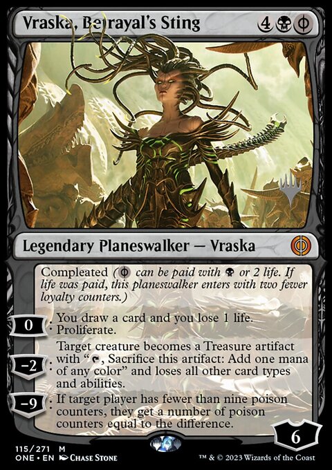 Vraska, Betrayal's Sting, Phyrexia: All Will Be One Promos #115p, Magic: The Gathering card