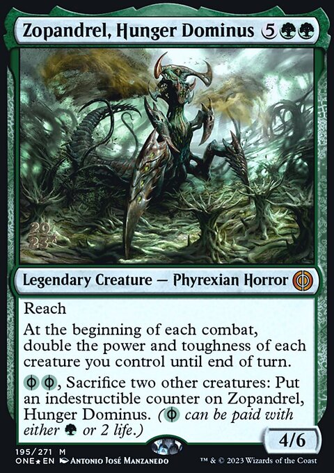 Zopandrel, Hunger Dominus, Phyrexia: All Will Be One Promos #195s, Magic: The Gathering card