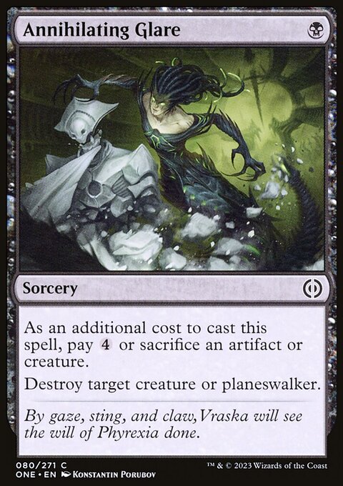 Annihilating Glare, Phyrexia: All Will Be One #80, Magic: The Gathering card
