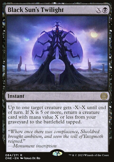 Black Sun's Twilight, Phyrexia: All Will Be One #84, Magic: The Gathering card