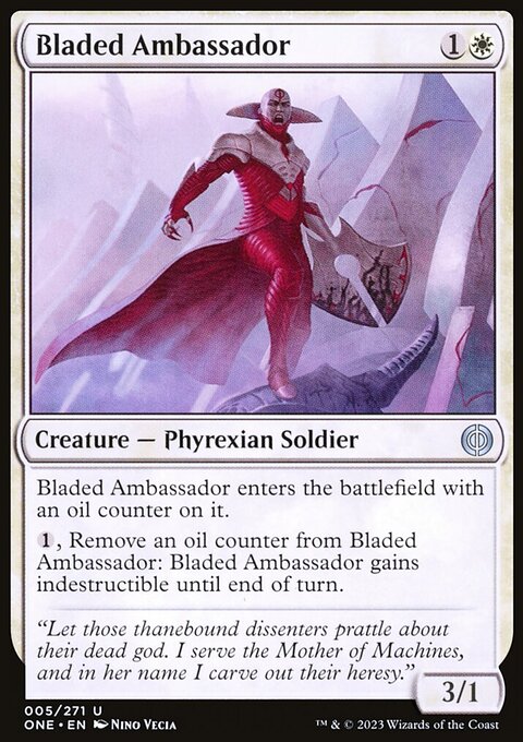 Bladed Ambassador, Phyrexia: All Will Be One #5, Magic: The Gathering card