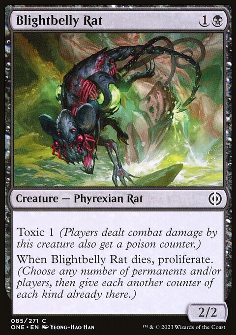 Blightbelly Rat, Phyrexia: All Will Be One #85, Magic: The Gathering card