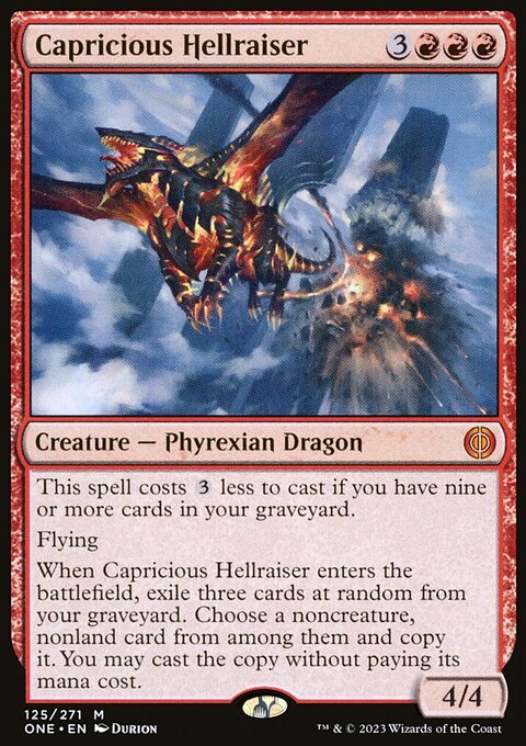 Capricious Hellraiser, Phyrexia: All Will Be One #125, Magic: The Gathering card
