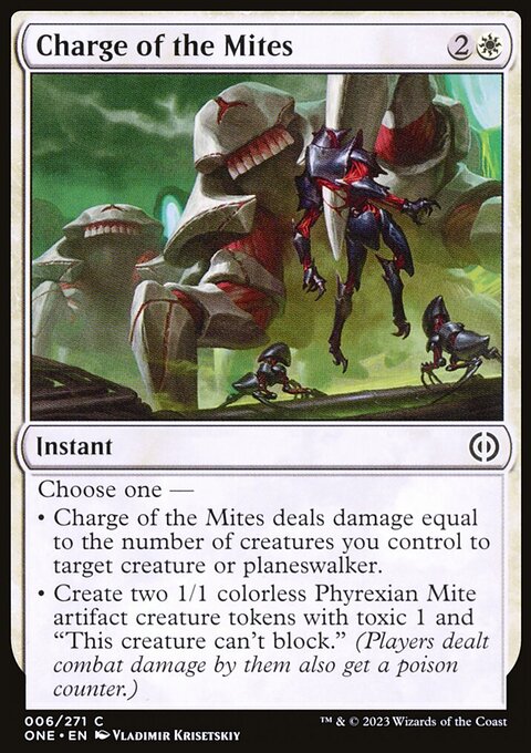 Charge of the Mites, Phyrexia: All Will Be One #6, Magic: The Gathering card