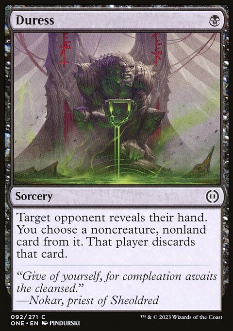 Duress, Phyrexia: All Will Be One #92, Magic: The Gathering card