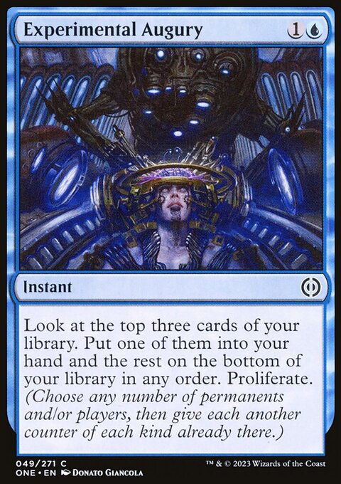 Experimental Augury, Phyrexia: All Will Be One #49, Magic: The Gathering card