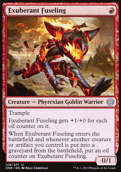 Exuberant Fuseling, Phyrexia: All Will Be One #129, Magic: The Gathering card