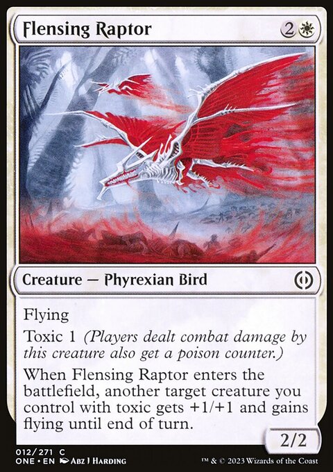 Flensing Raptor, Phyrexia: All Will Be One #12, Magic: The Gathering card
