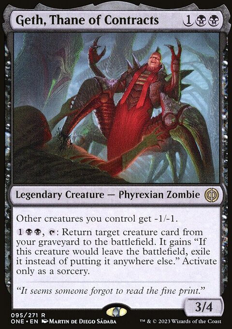 Geth, Thane of Contracts, Phyrexia: All Will Be One #95, Magic: The Gathering card