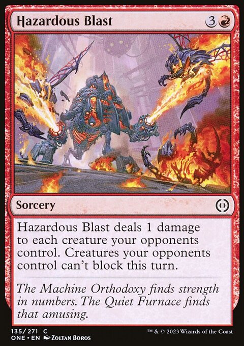 Hazardous Blast, Phyrexia: All Will Be One #135, Magic: The Gathering card
