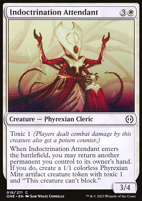 Indoctrination Attendant, Phyrexia: All Will Be One #16, Magic: The Gathering card