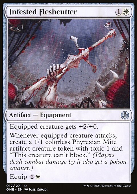 Infested Fleshcutter, Phyrexia: All Will Be One #17, Magic: The Gathering card