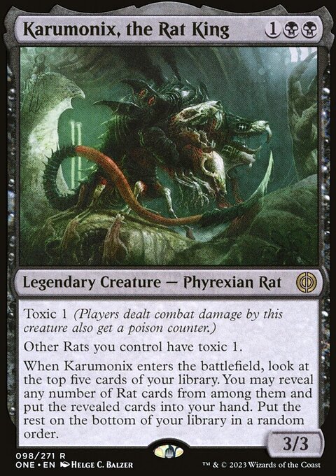 Karumonix, the Rat King, Phyrexia: All Will Be One #98, Magic: The Gathering card