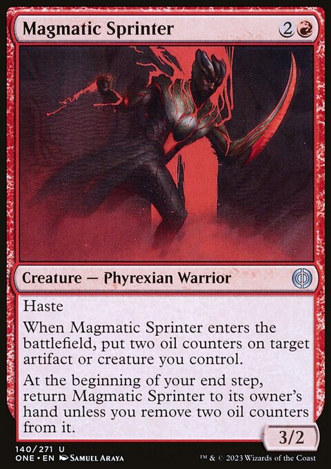 Magmatic Sprinter, Phyrexia: All Will Be One #140, Magic: The Gathering card