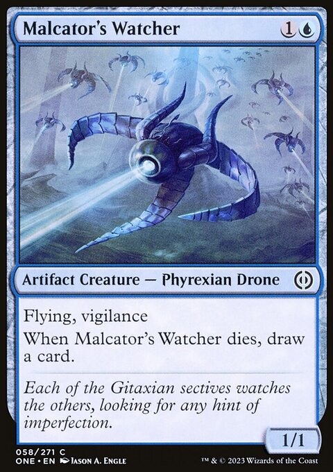 Malcator's Watcher, Phyrexia: All Will Be One #58, Magic: The Gathering card