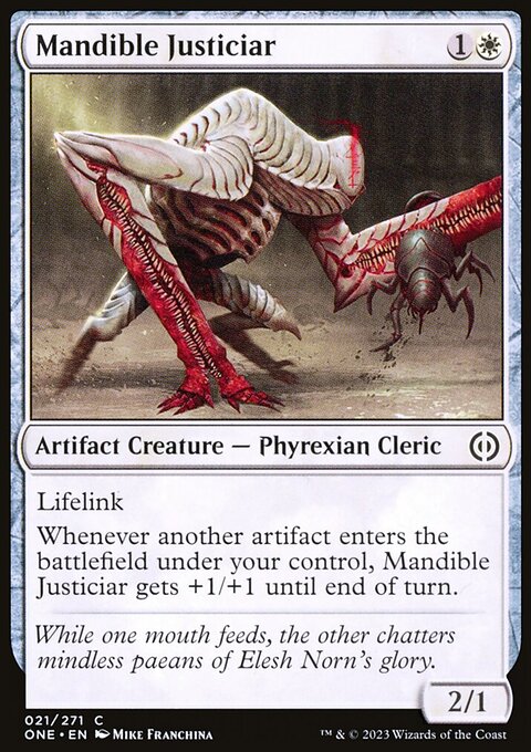 Mandible Justiciar, Phyrexia: All Will Be One #21, Magic: The Gathering card