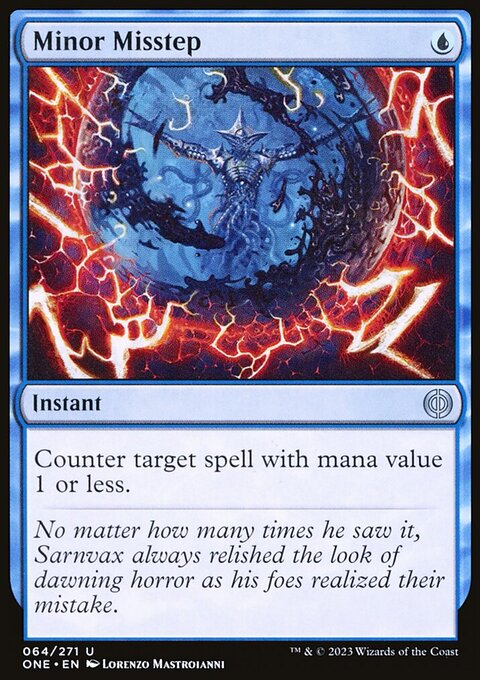 Minor Misstep, Phyrexia: All Will Be One #64, Magic: The Gathering card