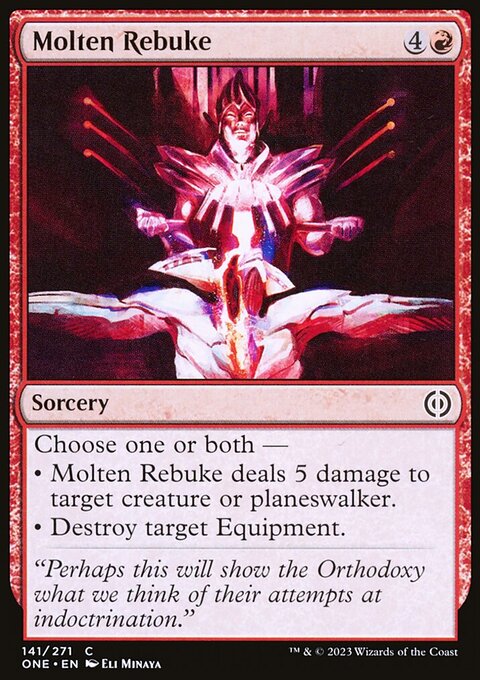 Molten Rebuke, Phyrexia: All Will Be One #141, Magic: The Gathering card