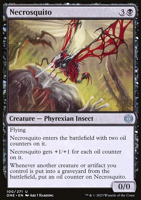 Necrosquito, Phyrexia: All Will Be One #100, Magic: The Gathering card