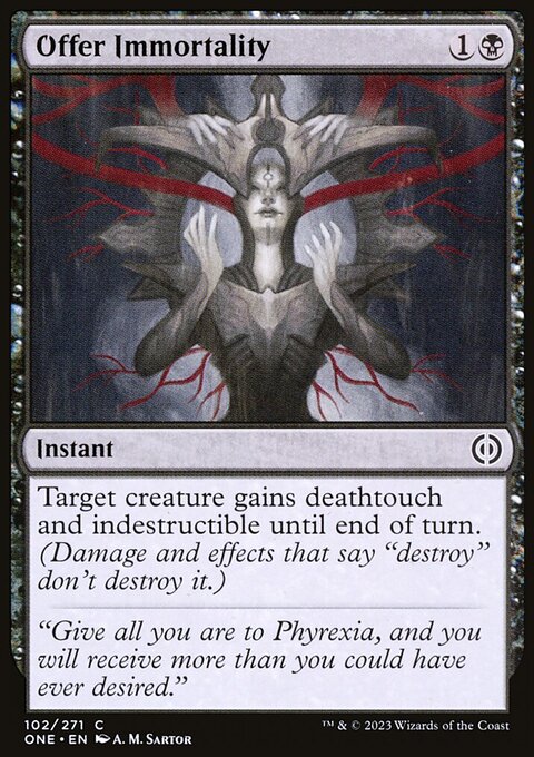 Offer Immortality, Phyrexia: All Will Be One #102, Magic: The Gathering card