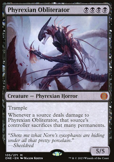 Phyrexian Obliterator, Phyrexia: All Will Be One #105, Magic: The Gathering card