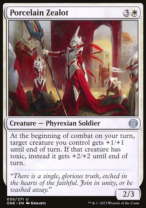 Porcelain Zealot, Phyrexia: All Will Be One #30, Magic: The Gathering card