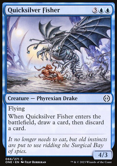 Quicksilver Fisher, Phyrexia: All Will Be One #66, Magic: The Gathering card