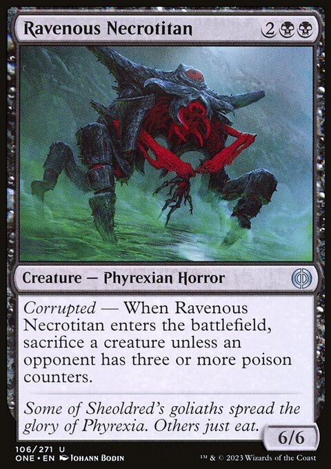 Ravenous Necrotitan, Phyrexia: All Will Be One #106, Magic: The Gathering card