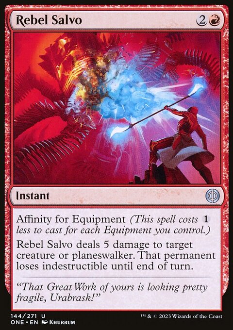 Rebel Salvo, Phyrexia: All Will Be One #144, Magic: The Gathering card