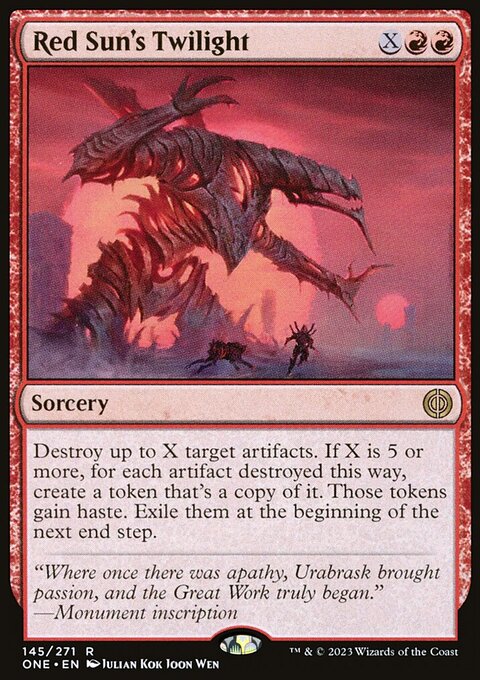Red Sun's Twilight, Phyrexia: All Will Be One #145, Magic: The Gathering card