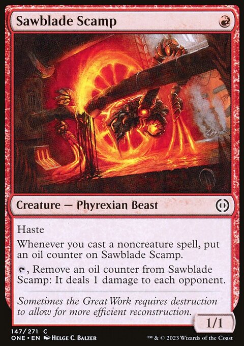 Sawblade Scamp, Phyrexia: All Will Be One #147, Magic: The Gathering card