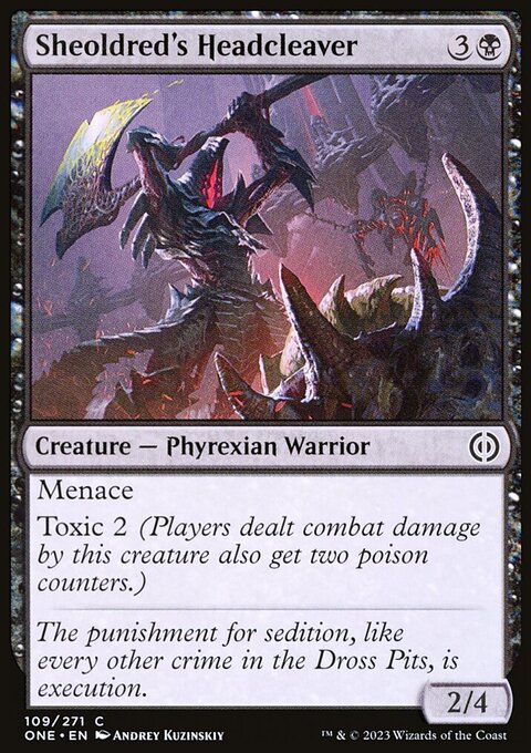 Sheoldred's Headcleaver, Phyrexia: All Will Be One #109, Magic: The Gathering card