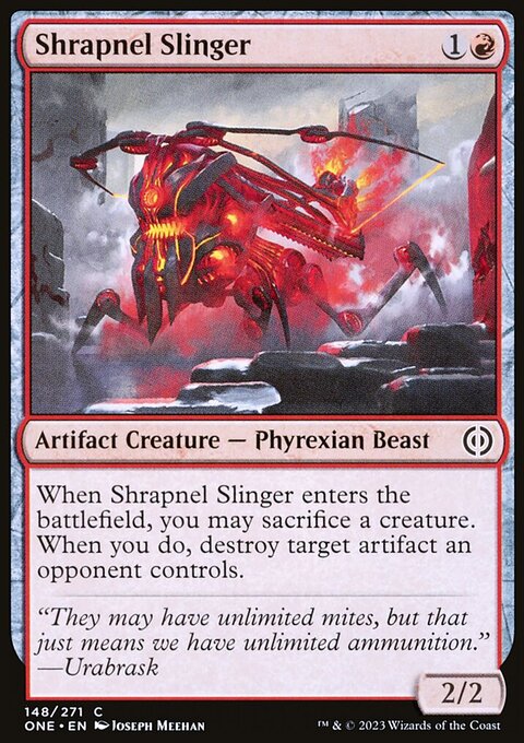 Shrapnel Slinger, Phyrexia: All Will Be One #148, Magic: The Gathering card