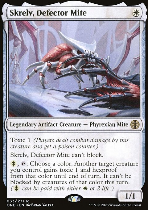 Skrelv, Defector Mite, Phyrexia: All Will Be One #33, Magic: The Gathering card