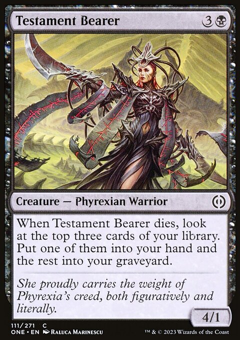 Testament Bearer, Phyrexia: All Will Be One #111, Magic: The Gathering card