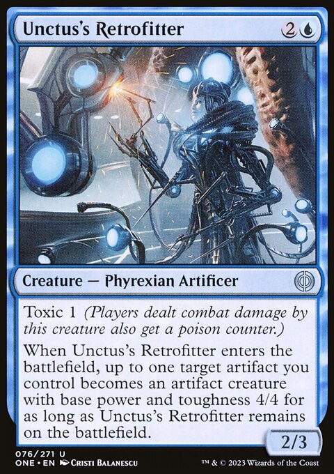 Unctus's Retrofitter, Phyrexia: All Will Be One #76, Magic: The Gathering card