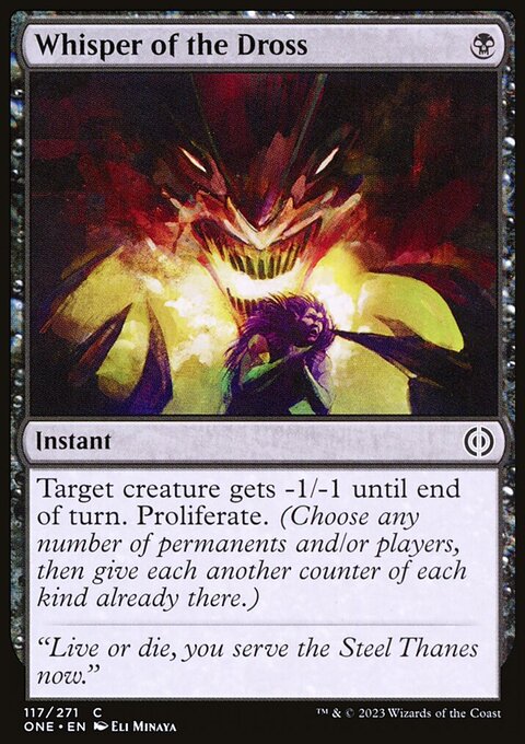 Whisper of the Dross, Phyrexia: All Will Be One #117, Magic: The Gathering card