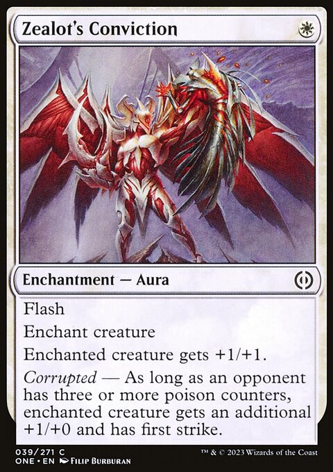 Zealot's Conviction, Phyrexia: All Will Be One #39, Magic: The Gathering card