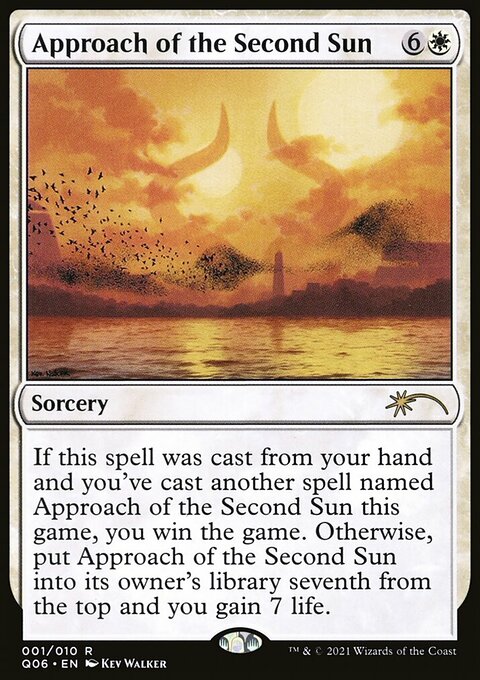 Approach of the Second Sun, Pioneer Challenger Decks 2021 #1, Magic: The Gathering card