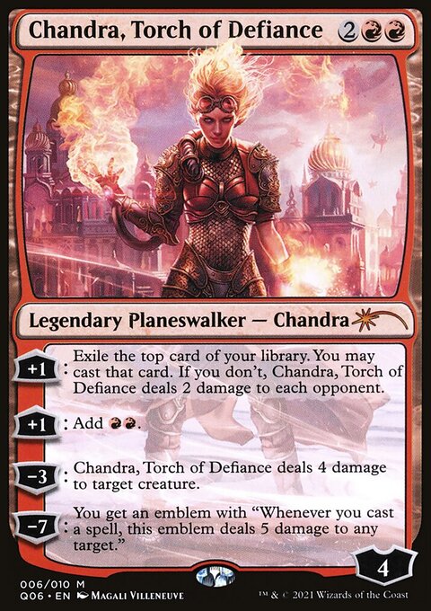 Chandra, Torch of Defiance, Pioneer Challenger Decks 2021 #6, Magic: The Gathering card