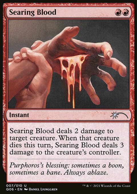 Searing Blood, Pioneer Challenger Decks 2021 #7, Magic: The Gathering card