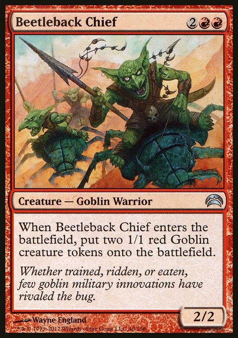 Beetleback Chief, Planechase 2012 #40, Magic: The Gathering card