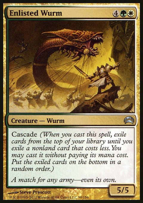 Enlisted Wurm, Planechase 2012 #90, Magic: The Gathering card