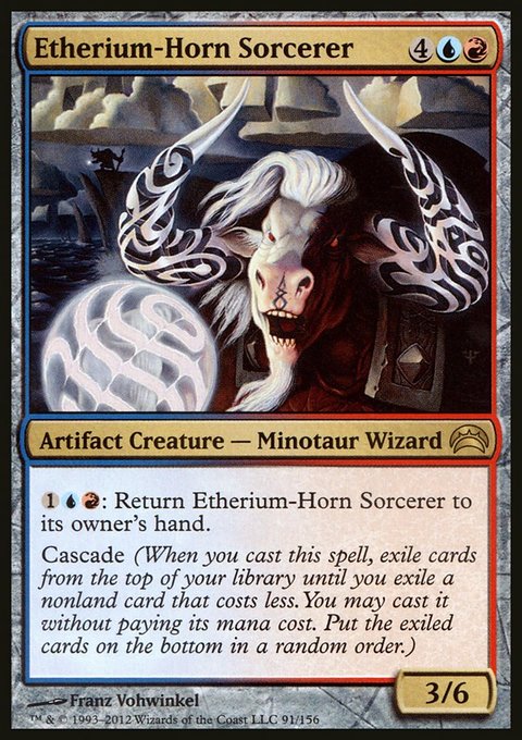 Etherium-Horn Sorcerer, Planechase 2012 #91, Magic: The Gathering card