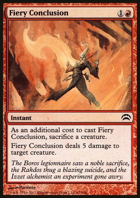 Fiery Conclusion, Planechase 2012 #42, Magic: The Gathering card