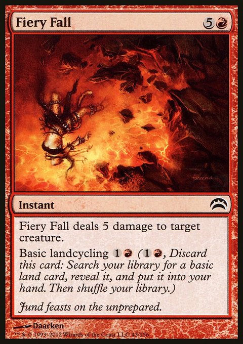 Fiery Fall, Planechase 2012 #43, Magic: The Gathering card